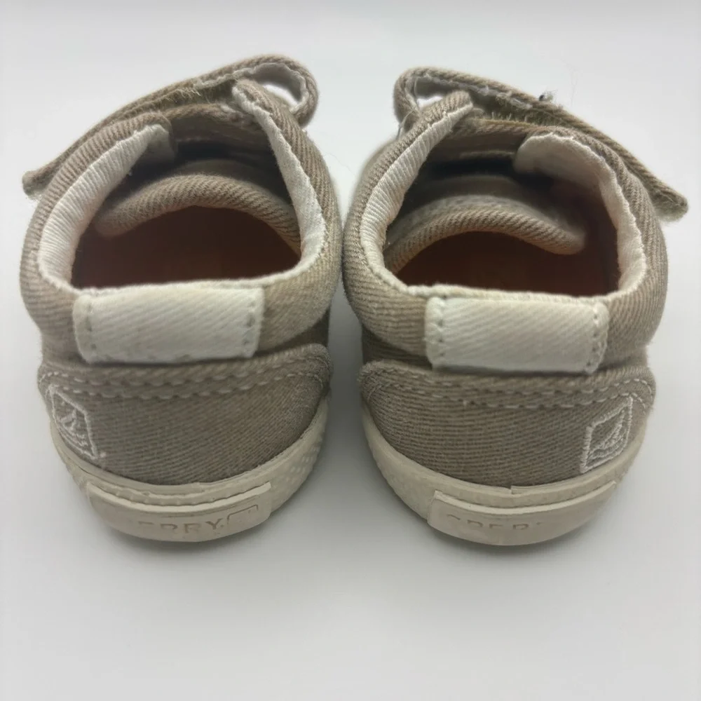 Sperry Top-Sider Halyard H&L Crib Canvas Loafers Sneakers-Khaki-Baby Boy 1 M